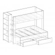 Triple Bunk Bed - Single over double bed + Optional trundle